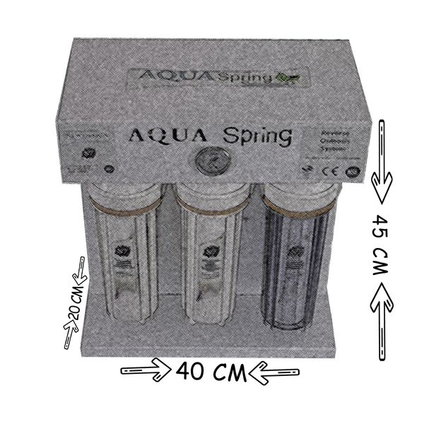 دستگاه تصفیه کننده آب آکوآ اسپرینگ مدل RO-S7-KZ 7001 به همراه فیلتر مجموعه 4 عددی و رسوبگیر گلیتز