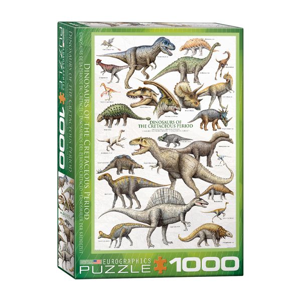 پازل 1000 تکه یوروگرافیکس پازلز مدل Dinosaurs of the Cretaceous Period