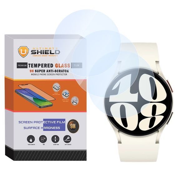 محافظ صفحه نمایش شیشه‌ای آلتیمیت شیلد مدل SH-UL مناسب برای ساعت هوشمند سامسونگ Galaxy watch 6 44mm بسته سه عددی