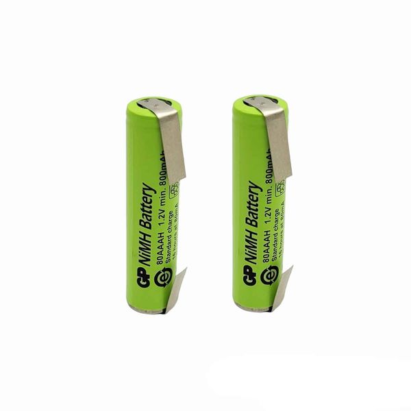 باتری نیم قلمی قابل شارژ جی پی مدل GP-800mAh بسته دو عددی