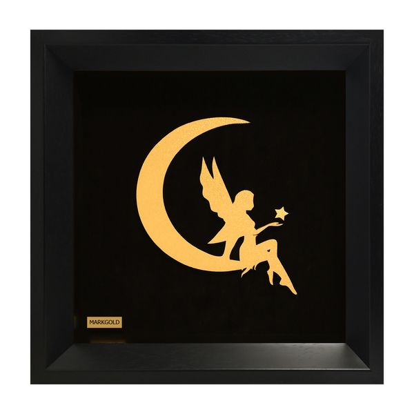 تابلو ورق طلا مارک گلد طرح ماه و فرشته کد TF07