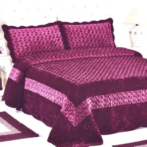 سرویس خواب کازاندرا سری برن طرح Lilac دونفره 3 تکه
