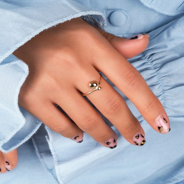انگشتر طلا 18 عیار زنانه جواهری سون مدل 3961