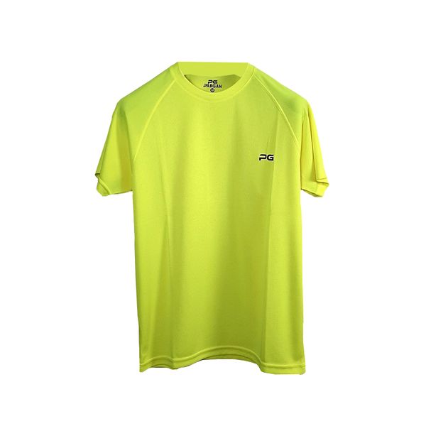 تی شرت ورزشی مردانه پرگان مدل آسا رنگ زرد