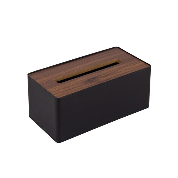 جعبه دستمال کاغذی مدل درب چوبی کد 1018