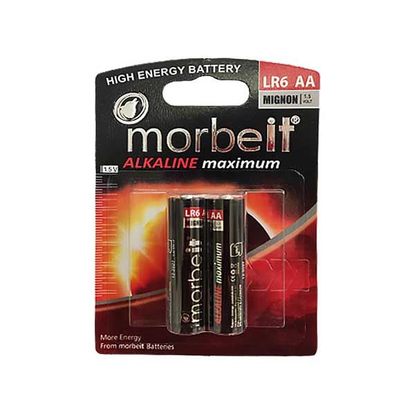 باتری قلمی موربیت مدل آلکالاین ماکسیمم کد LR6 AA بسته 2 عددی