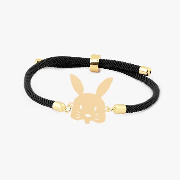 دستبند طلا عیار 18 زنانه طلای کامک مدل  خرگوش