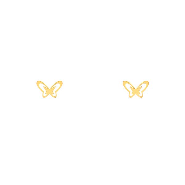 گوشواره طلا 18 عیار زنانه پرسته مدل پروانه 