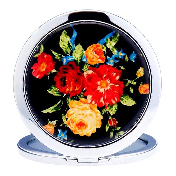 آینه جیبی جویل طرح گل های رنگی کد GM1404