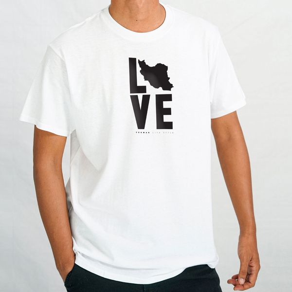تی شرت آستین کوتاه مردانه زگماک مدل Love Iran