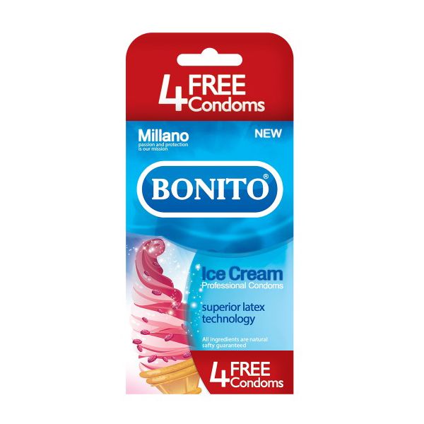 کاندوم خنک بونیتو مدل Ice Cream بسته 16 عددی