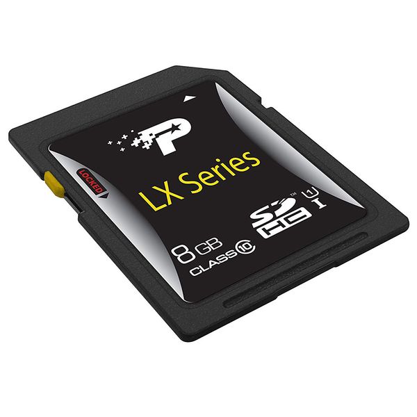 کارت حافظه SD HC پتریوت مدل LX SERIES استاندارد UHS-I U1 کلاس 10ظرفیت 8 گیگابایت