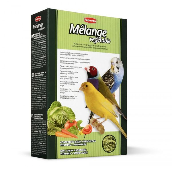 مکمل غذایی پرندگان دانه خوار پادوان مدل Melange Vegetable بسته 300 گرم