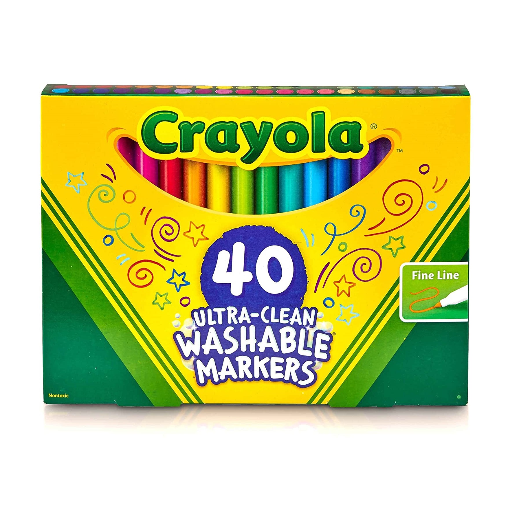 ماژیک رنگ آمیزی 40 رنگ کرایولا مدل Ultra Clean Washable Markers کد 7861