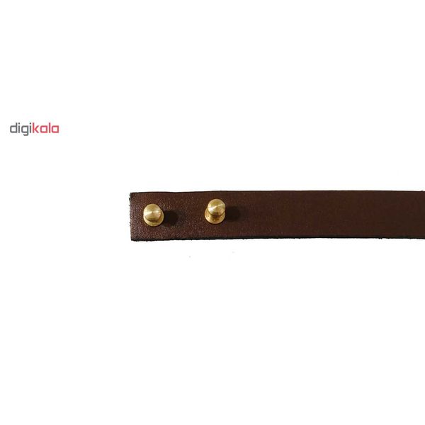 دستبند چرم و طلا 18 عیار زنانه کانیار گالری مدل DCH11