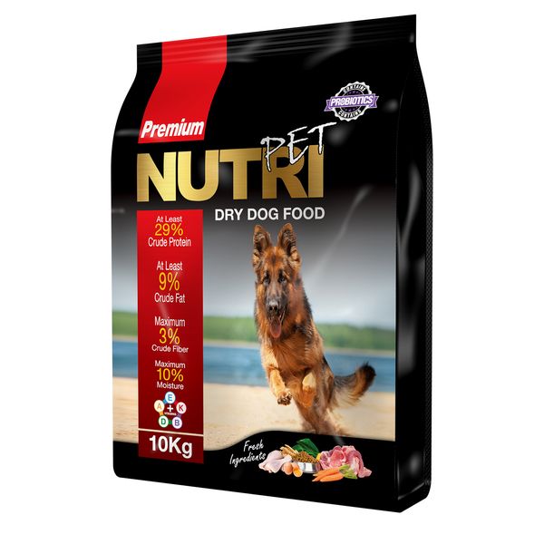 غذای خشک پروبیوتیک سگ نوتری پت مدل Premium 29 Percent وزن 10 کیلوگرم