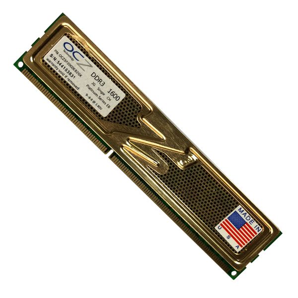 رم دسکتاپ DDR3 تک کاناله ۱۶۰۰ مگاهرتز CL۱۱ او سی زد مدل platinum ظرفیت 2 گیگابایت