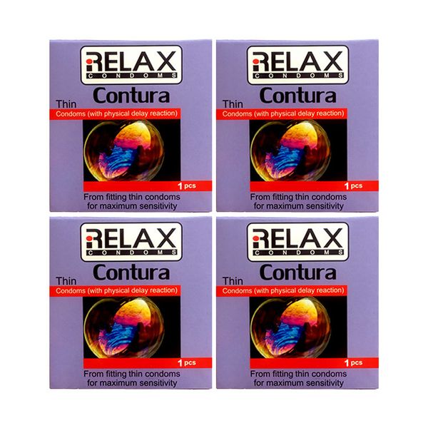 کاندوم ریلکس مدل کانتورا مجموعه 4 عددی