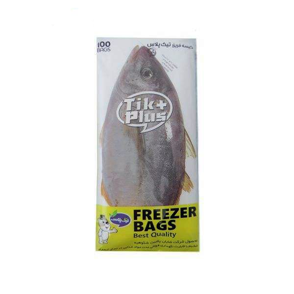 کیسه فریزر تیک پلاس مدل Fish بسته 100 عددی