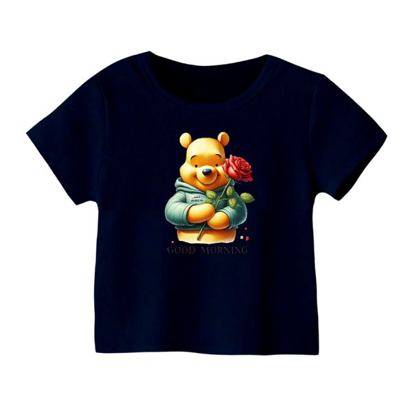 تی شرت آستین کوتاه بچگانه مدل پو کد ۳۰ رنگ سورمه ای
