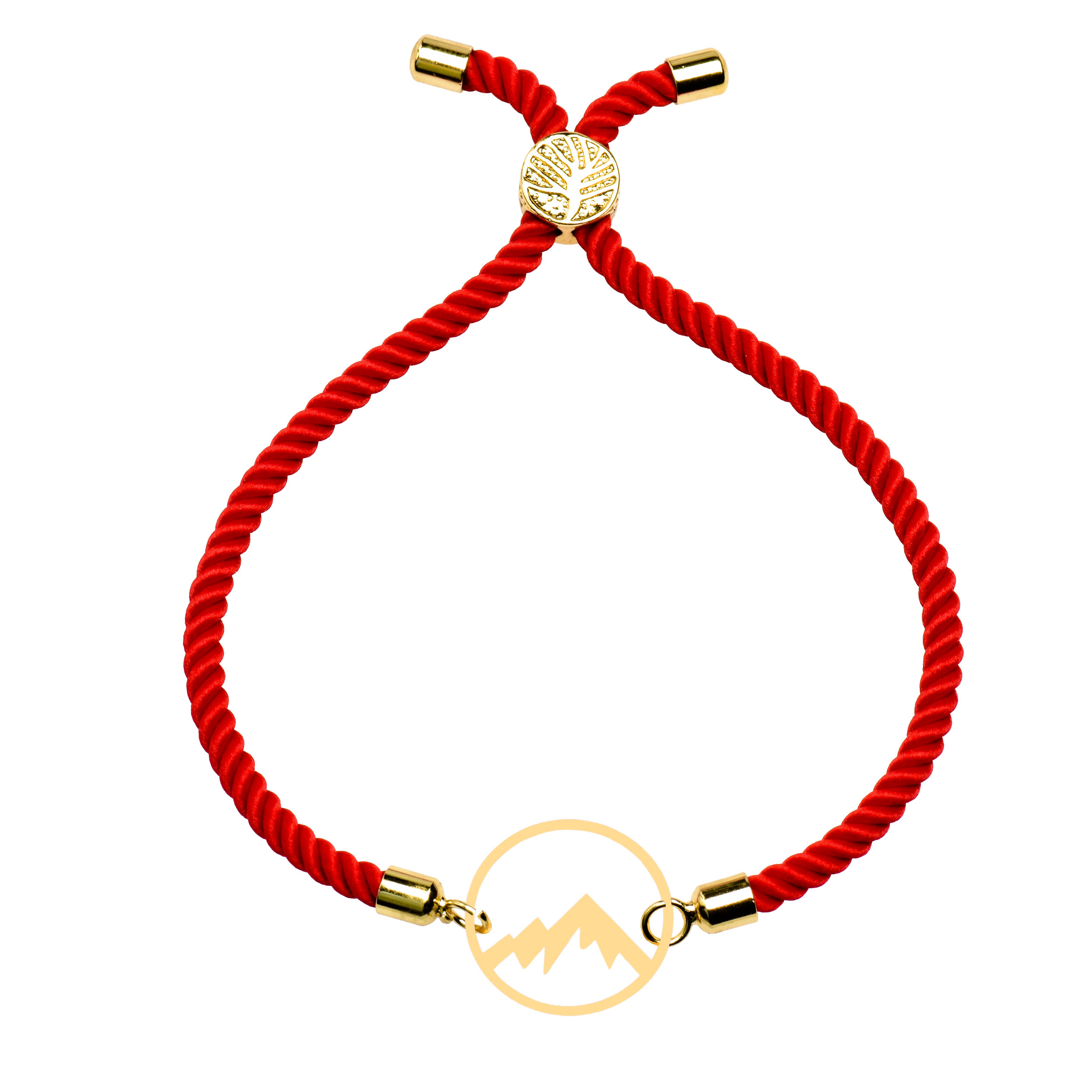 دستبند طلا 18 عیار زنانه کرابو طرح کوه مدل Kr102196
