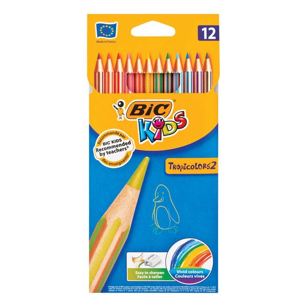مداد رنگی 12 رنگ بیک مدل  Tropy colors 2 کد 91140