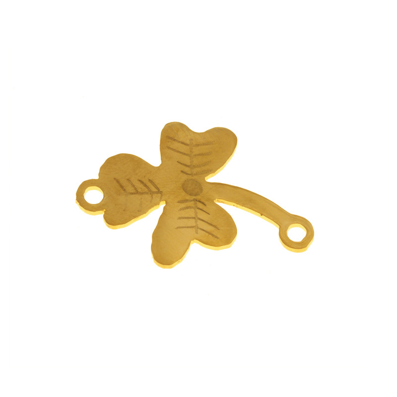 پلاک دستبند طرح گل شبدر کد 1275