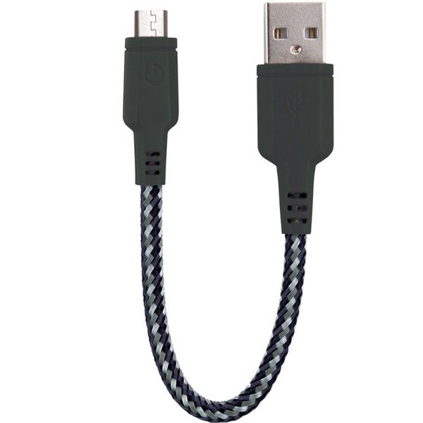 کابل تبدیل USB به microUSB انرجیا مدل Nylotough به طول 16 سانتی متر