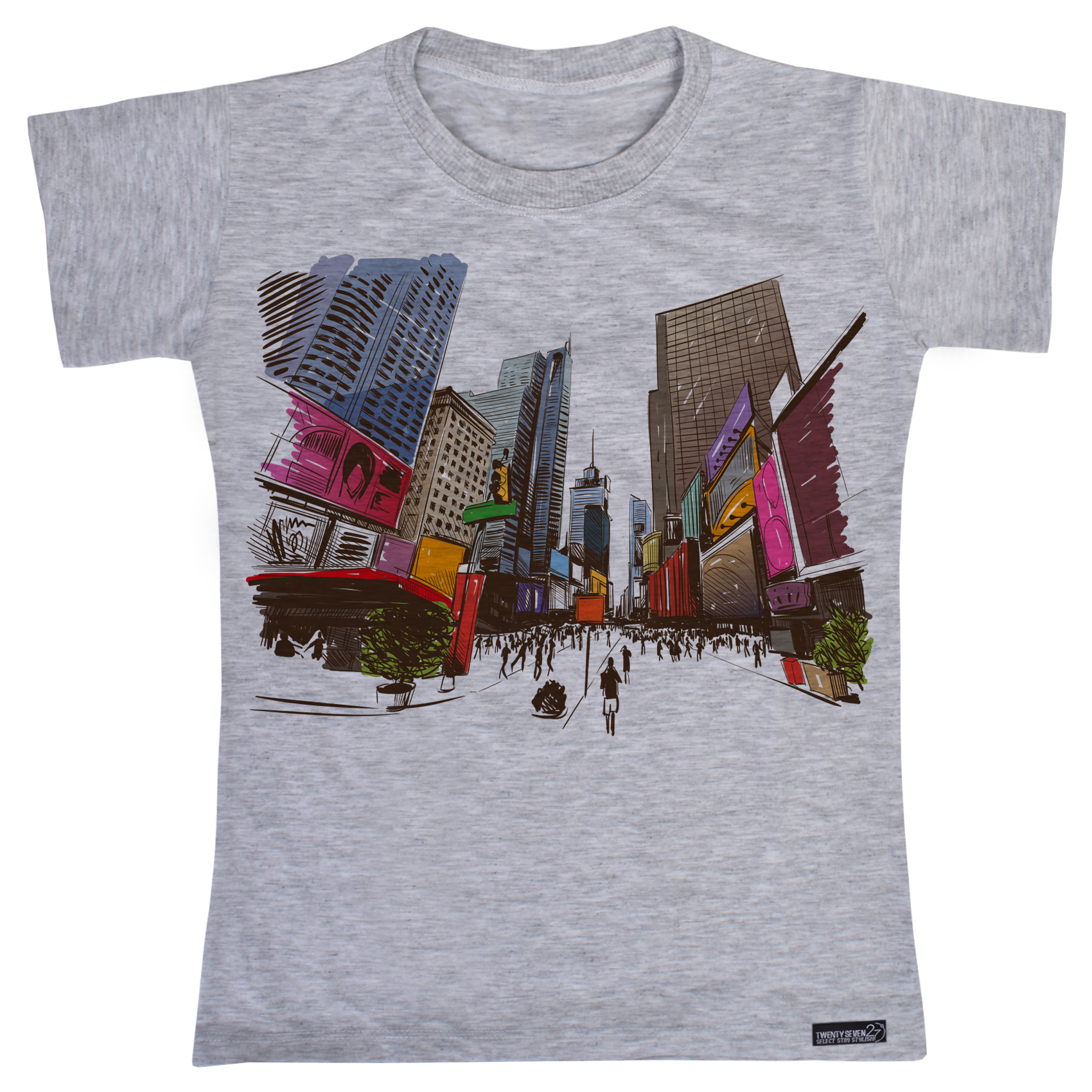 تی شرت آستین کوتاه پسرانه 27 مدل Illustration City کد MH875