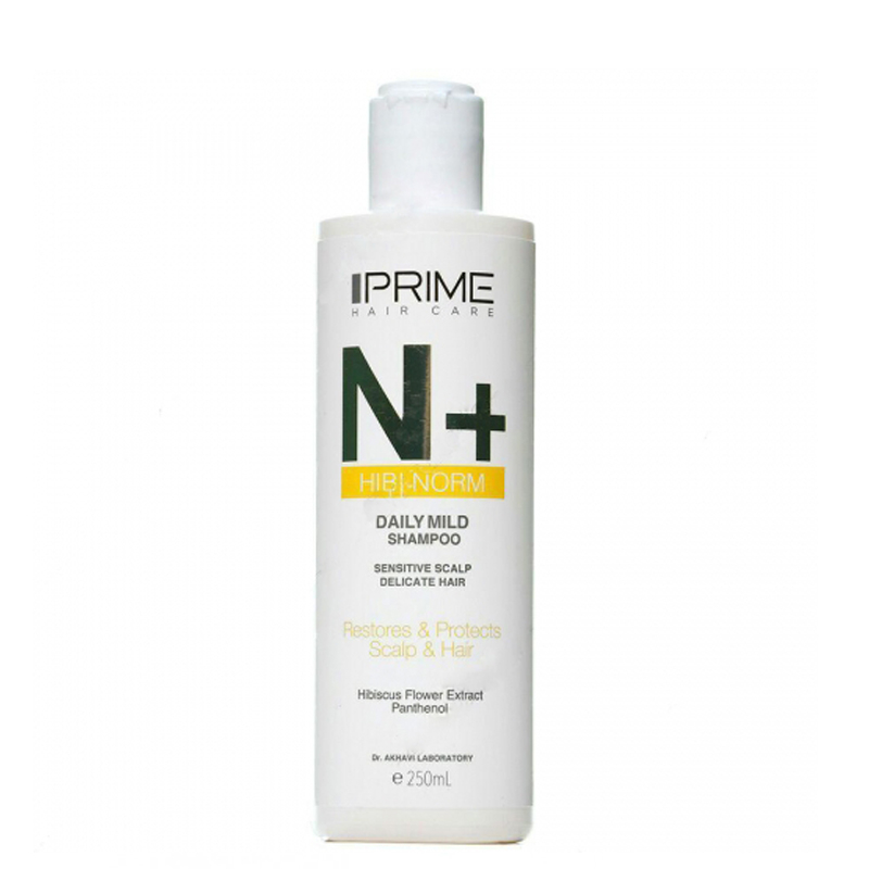 شامپو روزانه پریم مدل N+ Hibi Norm مناسب پوست سر حساس و موهای نازک حجم 250 میلی لیتر