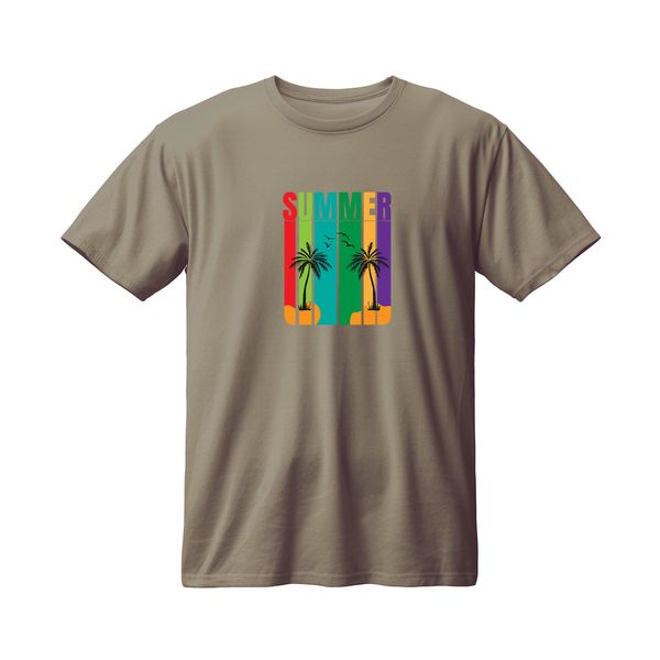 تی شرت آستین کوتاه مردانه مدل تابستانی طرح Summer کد GR01 رنگ سبز