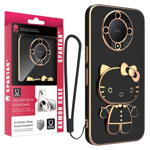 کاور اسپارتان مدل Kitty Strap مناسب برای گوشی موبایل آنر Honor X9B به همراه بند