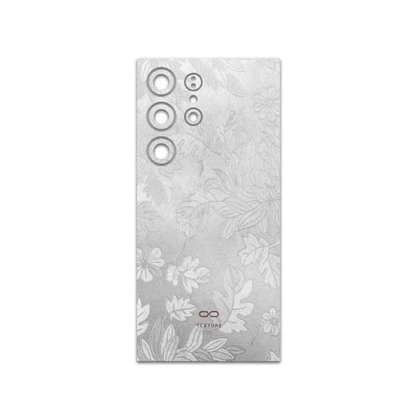 برچسب پوششی ماهوت مدل Silver-Wildflower مناسب برای گوشی موبایل سامسونگ Galaxy S24 Ultra