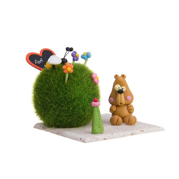 عروسک تزئینی آقای سگ و تپه چمنی سبز Ice Toys