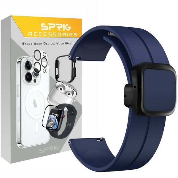 بند اسپریگ مدل SGK Magnetic Silicon TW مناسب برای ساعت هوشمند گلوریمی M1 Pro / GS1 Pro / Calling Watch M2