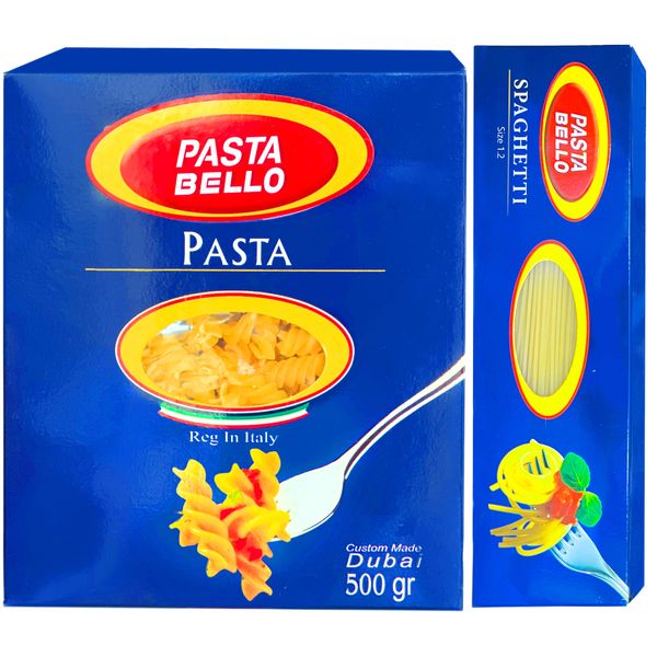 اسپاگتی قطر 1.2 - 400 گرم و پاستا پیچی پاستا بلو - 500 گرم