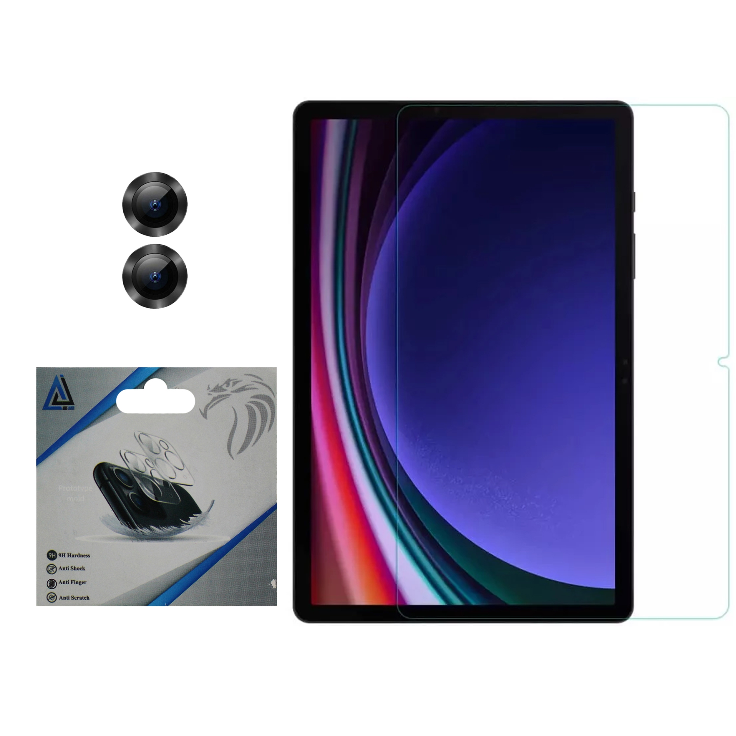 محافظ صفحه نمایش مدل  256_5G_Ultra مناسب برای تبلت سامسونگ Galaxy Tab S9 Plus به همراه محافظ لنز  دوربین