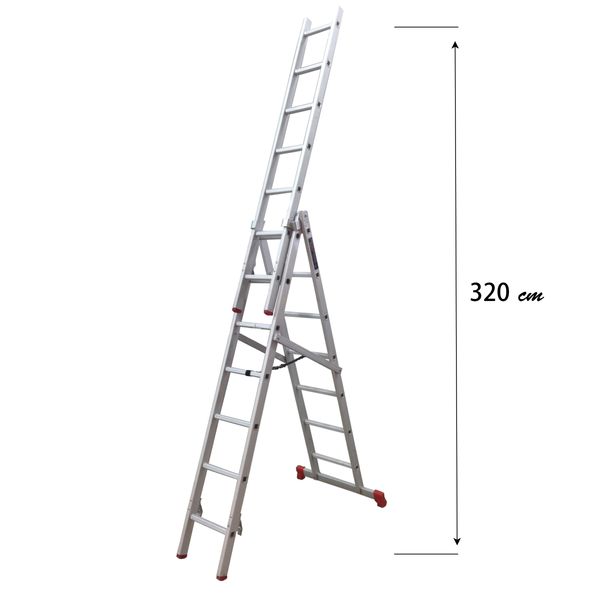 نردبان 21 پله آلوپات مدل دوطرفه کشویی 6m