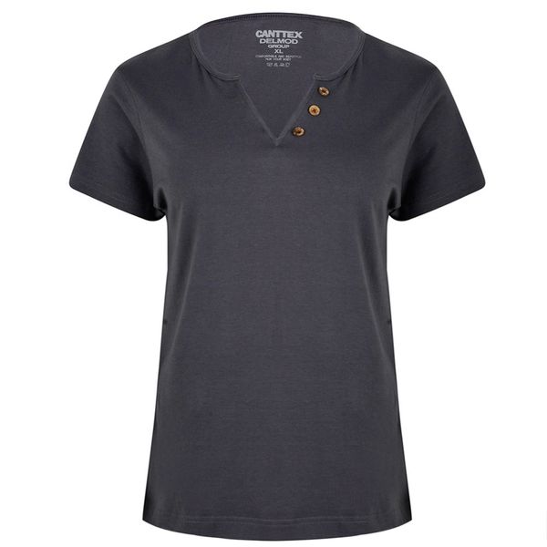 تی شرت آستین کوتاه زنانه کانتکس مدل 249009915 رنگ طوسی