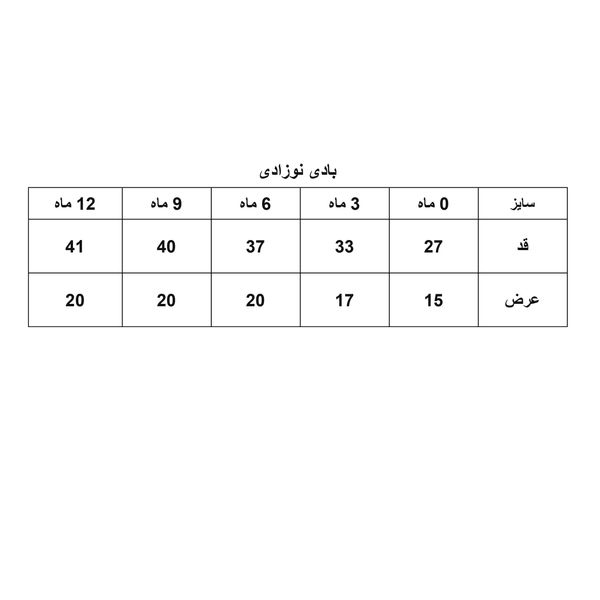 بادی نوزادی او بیبی مدل 1071-093