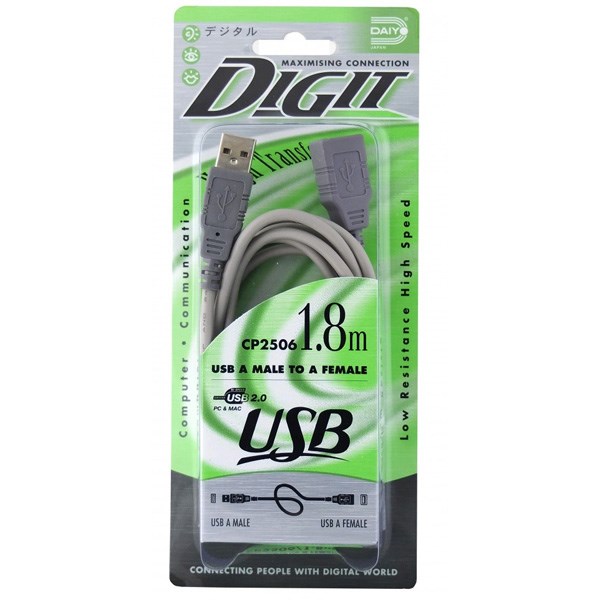 کابل افزایش طول USB دایو مدل Digi CP2506 طول 1.8 متر