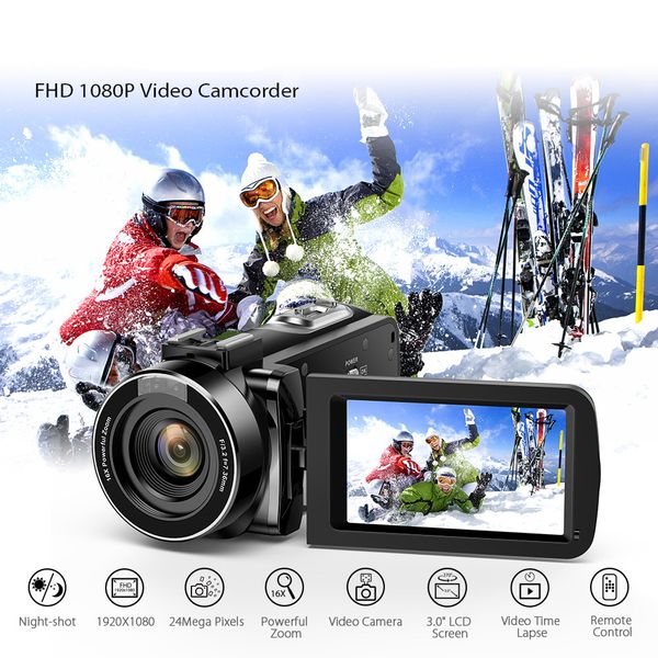  دوربین فیلم برداری مدل FHD 1080P 24.0MP 30FPS 16X-IR-MIC-C