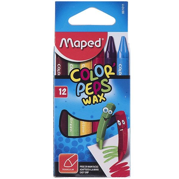 پاستل مومی مپد مدل کالرپپس - بسته 12 رنگ