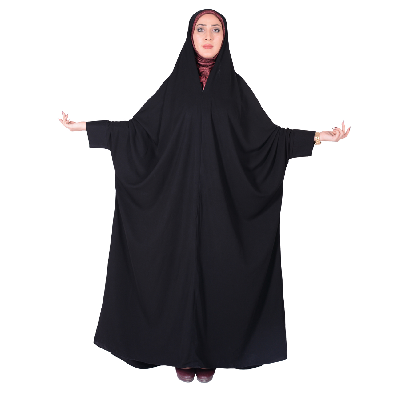 چادر اسماء کرپ کریستال شهر حجاب مدل 8060