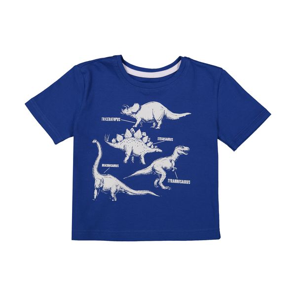 تی شرت آستین کوتاه پسرانه تیتیش مدل Dinosaur رنگ آبی