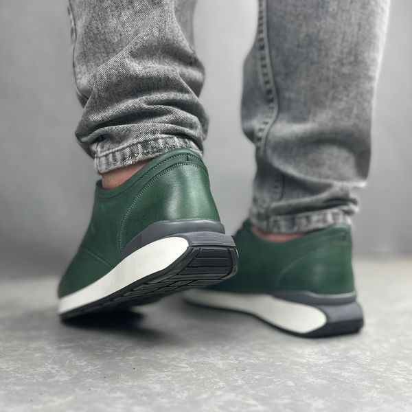کفش روزمره مردانه مدل چرم آلیسون رنگ سبز