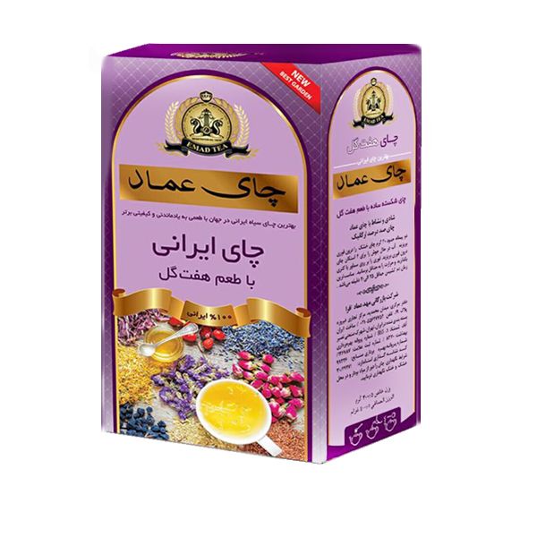 چای عماد مدل هفت گل ایرانی مقدار 400 گرم