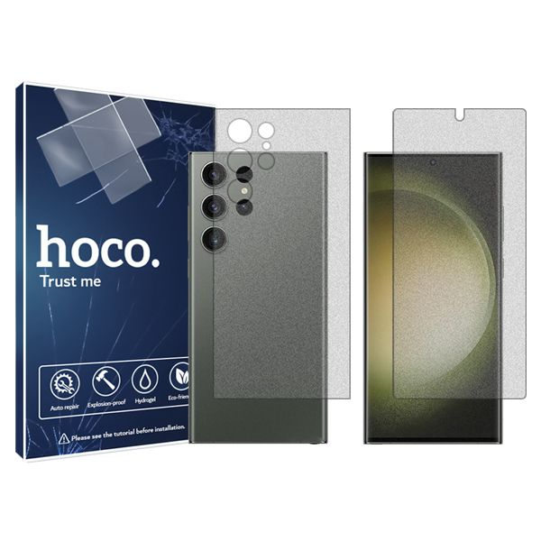 محافظ صفحه نمایش مات هوکو مدل HyMTT مناسب برای گوشی موبایل سامسونگ Galaxy S 23 Ultra  به همراه محافظ پشت گوشی