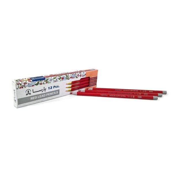 مداد قرمز پارسا مدل RED بسته 12 عددی