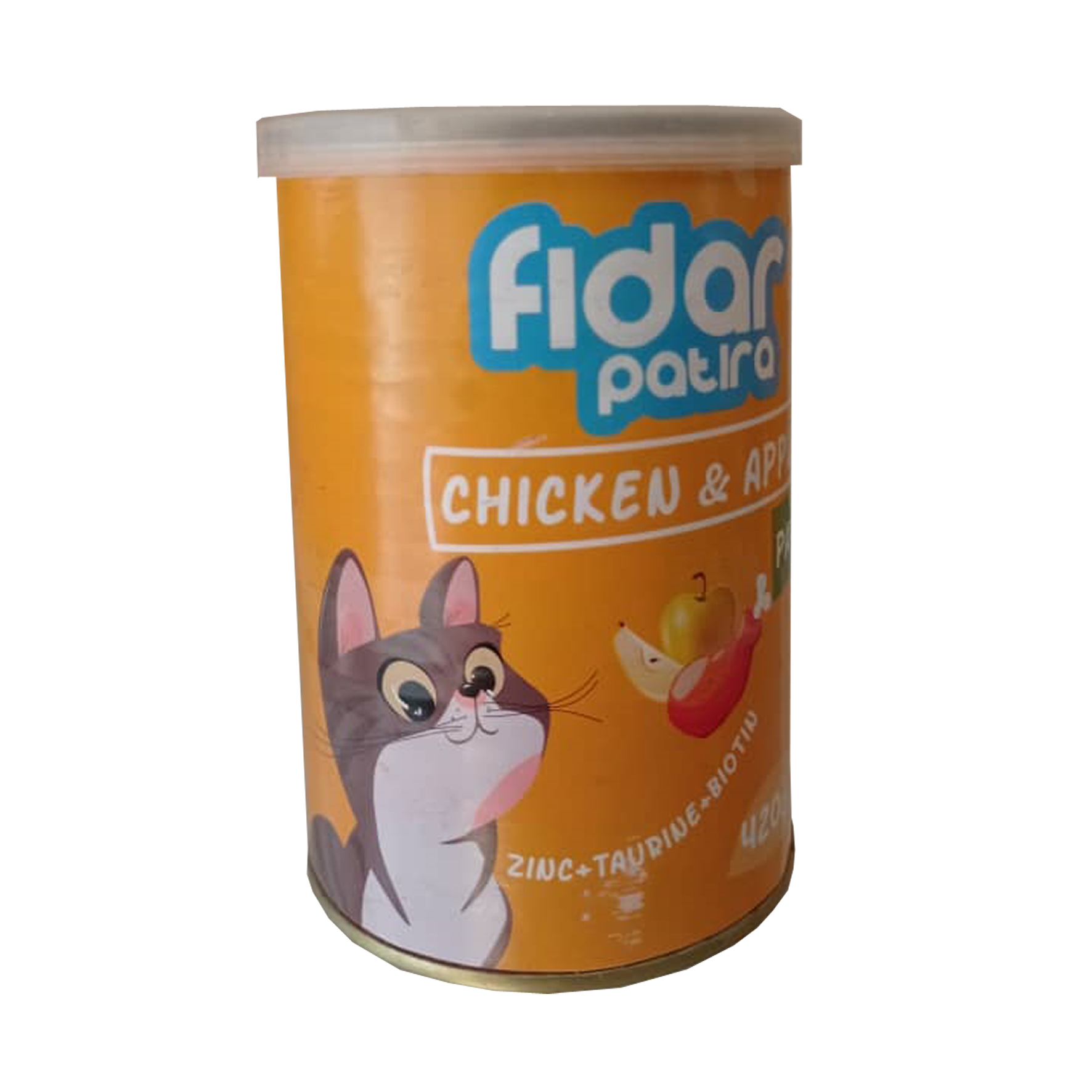 کنسرو غذای گربه فیدار پاتیرا مدل مرغ و سیب وزن 420 گرم